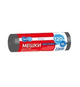 Пакет 120л п/мусор Эконом Clear Line черн. 10шт/рул (0091) 50рул/кор